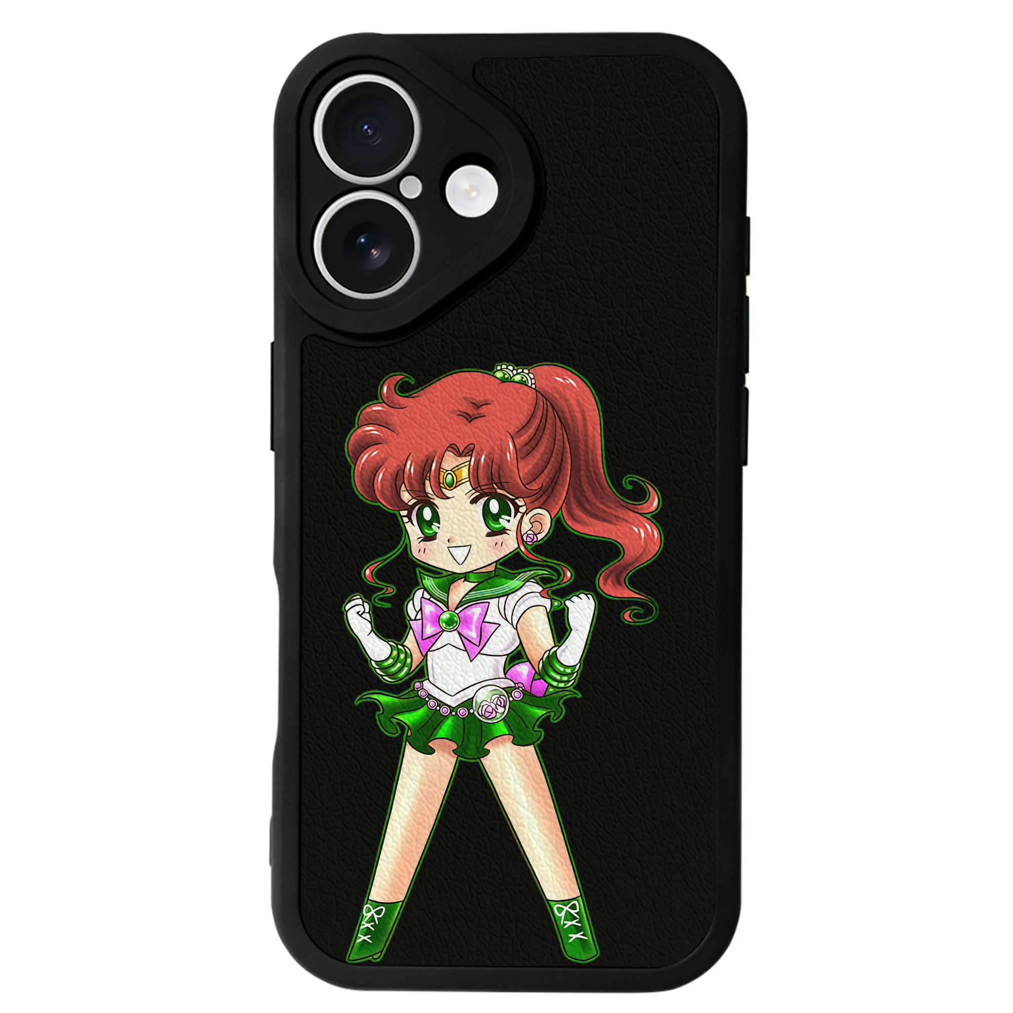 （画像用） 美少女戦士セーラームーン 木野 まこと きの まこと Sailor Moon Kino Makoto （セーラージュピター；Sailor Jupiter） 【iPhone 16シリーズ対応】シリコンスマホケース（レザー調） 材質：シリコン